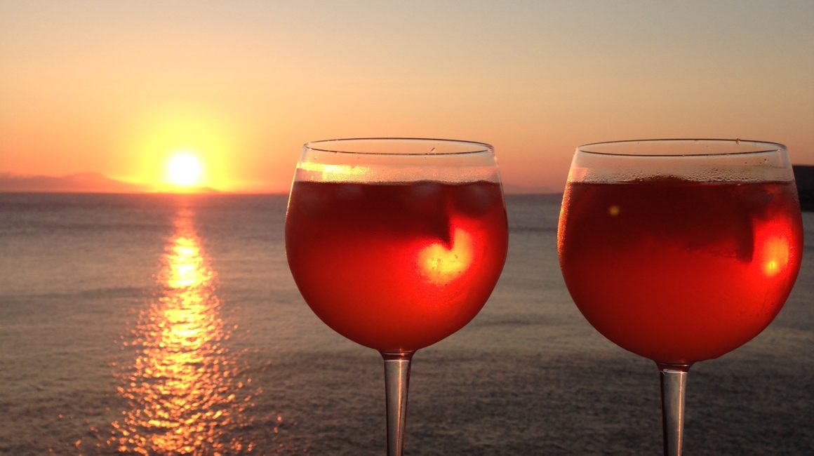 Stella Turchese aperitif at sunset